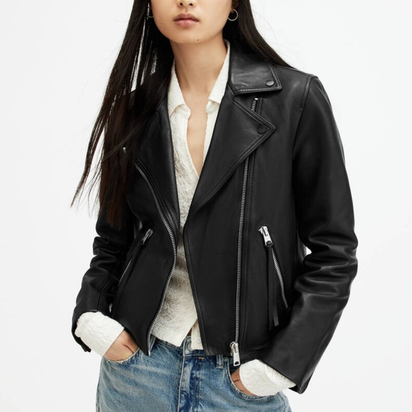 All Saints Jackets & Blazers - Dalby Slim Fit Biker Jacket